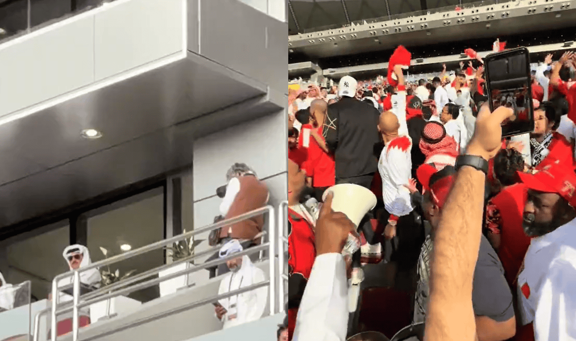 “شكراً يا تميم”.. بحرينيون يهتفون لأمير قطر جماعيا من المدرجات (فيديو)