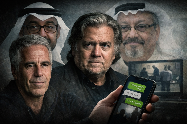 إبستين يلمح إلى تورط ابن زايد في تسريب فيديو مقتل خاشقجي في حديثه مع مستشار ترامب