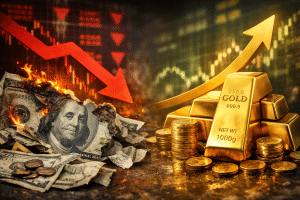 الدولار ينهار والذهب يقفز بعد تهديدات ترامب