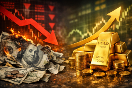 الدولار ينهار والذهب يقفز بعد تهديدات ترامب