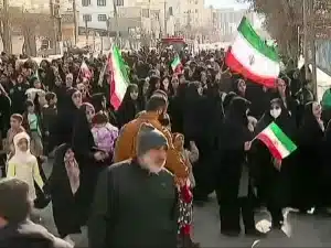 مظاهرات ضخمة في إيران