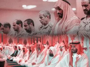 صلاة محمد بن سلمان تحت الحراسة في رمضان تكشف انعدام الثقة بين الحاكم والشعب محمد بن سلمان يصلي خلف الدروع.. هل يخشى شعبه؟