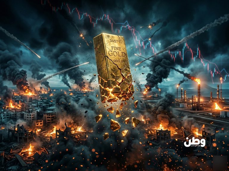 انخفاض أسعار الذهب على الرغم من اشتعال منطقة الشرق الأوسط