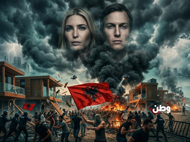 غضب متصاعد في ألبانيا.. محتجون يقتحمون موقع مشروع استثماري مرتبط بكوشنر ويحطمون منشآت قيد الإنشاء محتجون يقتحمون موقع مشروع استثماري مرتبط بكوشنر ويحطمون منشآت قيد الإنشاء